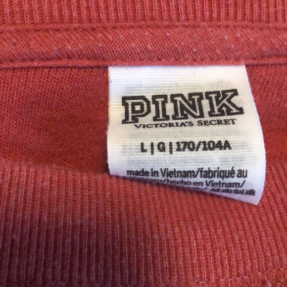PINK women’s sweatshirt, size L , color-rust - Picture 3 of 3